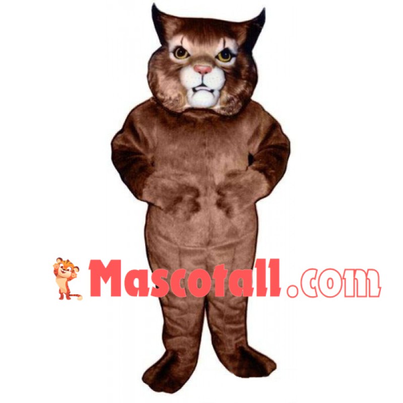 Lazy Fat Brown Cat Mascot Costume