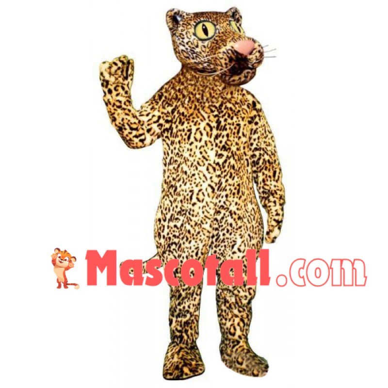 Leopard With Wide Eyes Mascot Costume