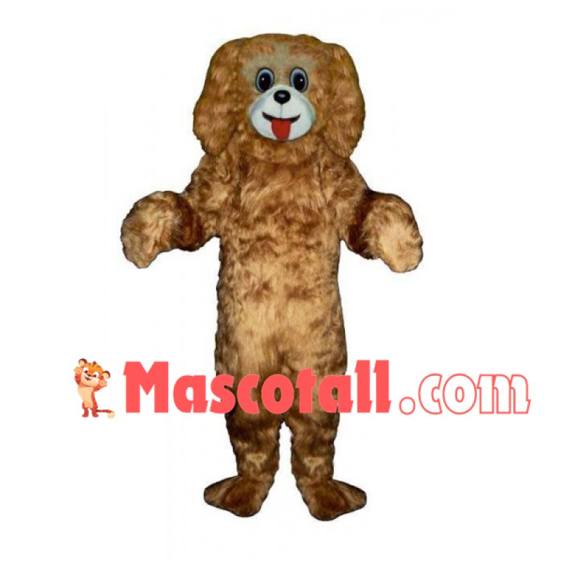Obedient Long-haired Poodle Mascot Costume
