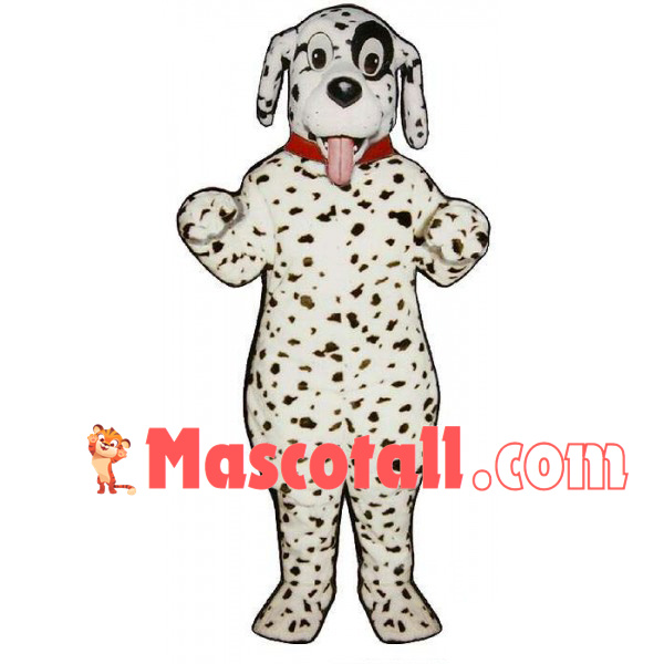 Loyal Dalmatian With Collar Mascot Costume