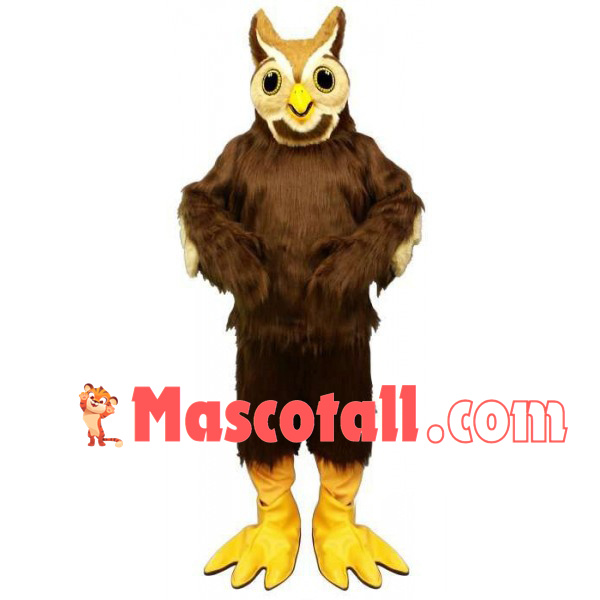 Long Wool Owl With Ugly Face Mascot Costume