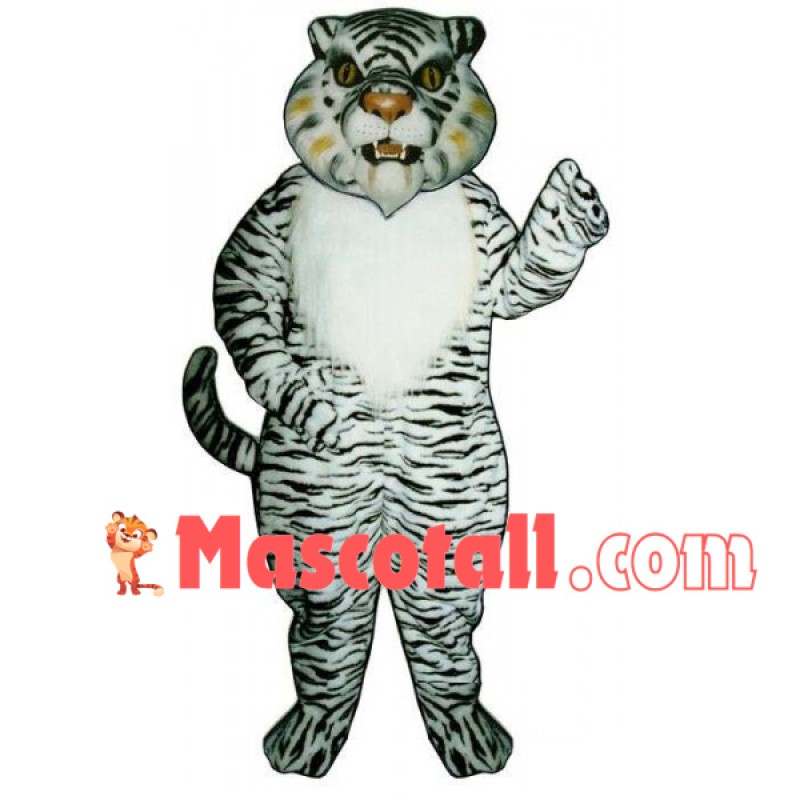 Awesome White Tiger Mascot Costume