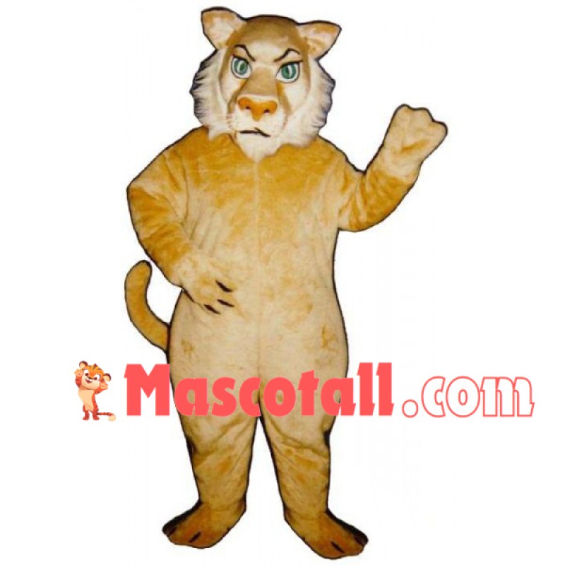 Robust Green-eyed Lion Mascot Costume