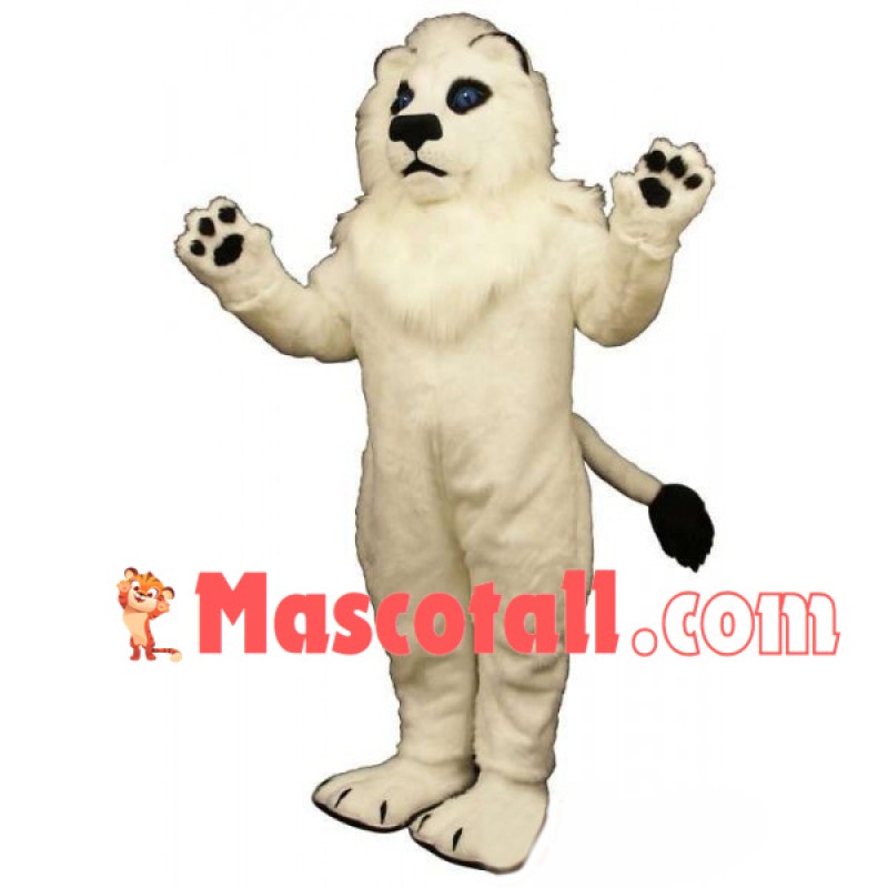 Pure White Lion Mascot Plush Costume