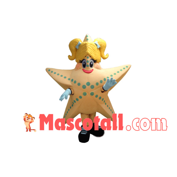 Starfish With Golden Braids Mascot Costume