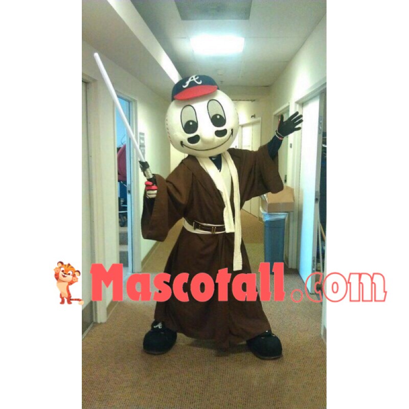 Baseball Jedi Knight Cartoon Mascot Costume