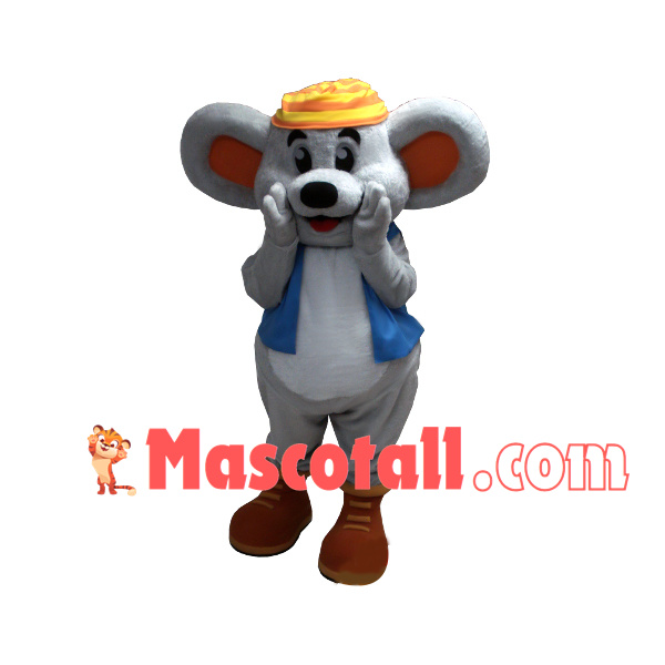 Pleasantly Surprised Soft Mouse Mascot Costume