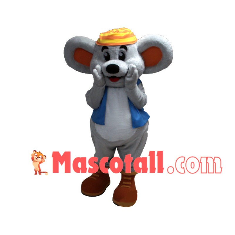 Pleasantly Surprised Soft Mouse Mascot Costume