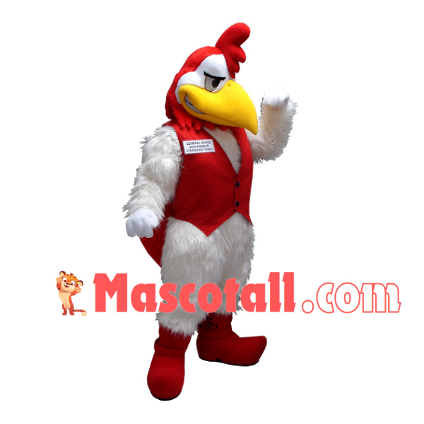 Professional Furry White Chicken Mascot Costume