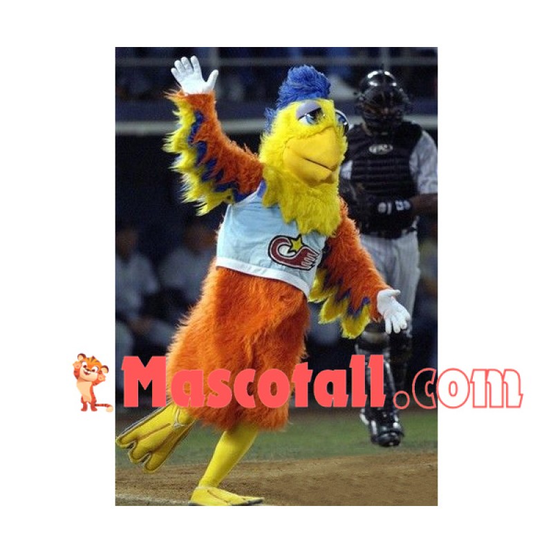 Cheering Hairy Falcon Mascot Costume