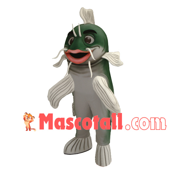 Long-whiskered Green Catfish Mascot Costume