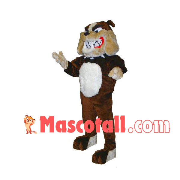 Chained Ferocious Bulldog Mascot Costume