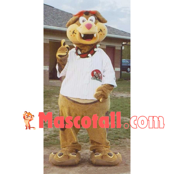 Turbulent Dog With Collar Mascot Costume