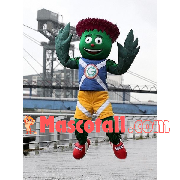 Bouncing Green Plant Doll Mascot Costume