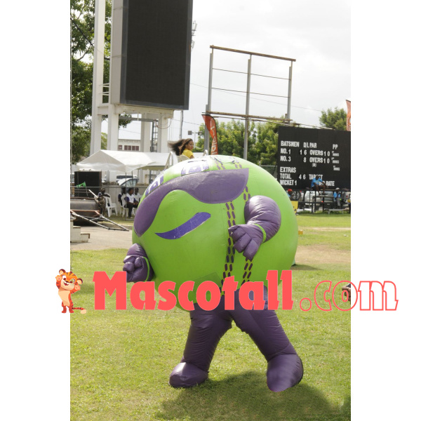 Swollen Green Ball Cartoon Mascot Costume