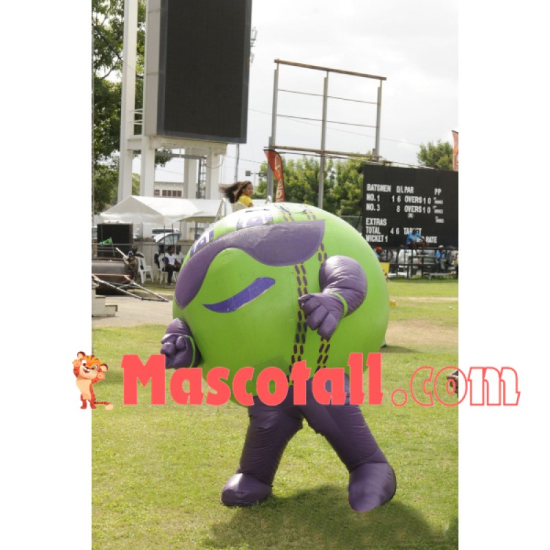 Swollen Green Ball Cartoon Mascot Costume