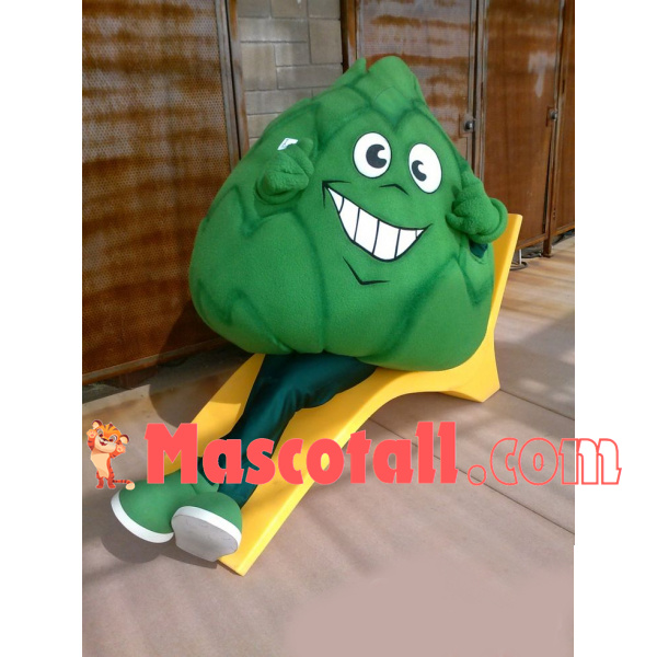 Lying Green Triangle Doll Mascot Costume