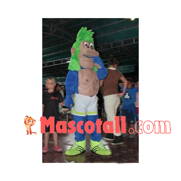 Green-haired Orangutan In a Daze Mascot Costume