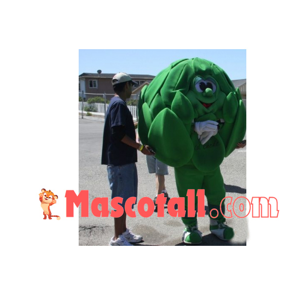 Green Cascading Olive Vegetable Mascot Costume