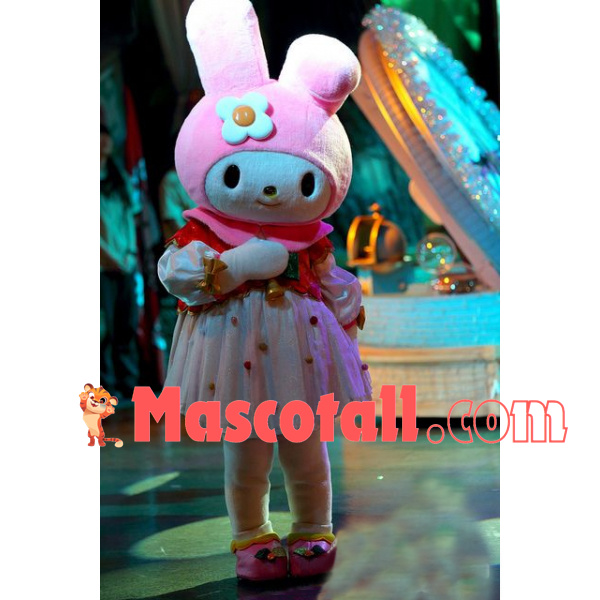 Lovely Melody Wearing Dress Mascot Costume
