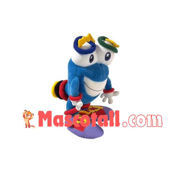 Bigfoot Blue Circle Doll Cartoon Mascot Costume