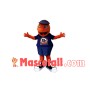 Lively Orange Doll With Sneakers Mascot Costume