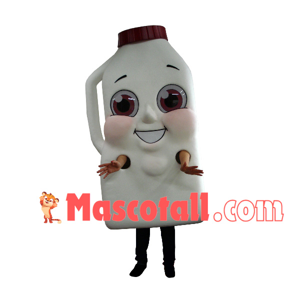 Large-capacity White Milk Bucket Mascot Costume