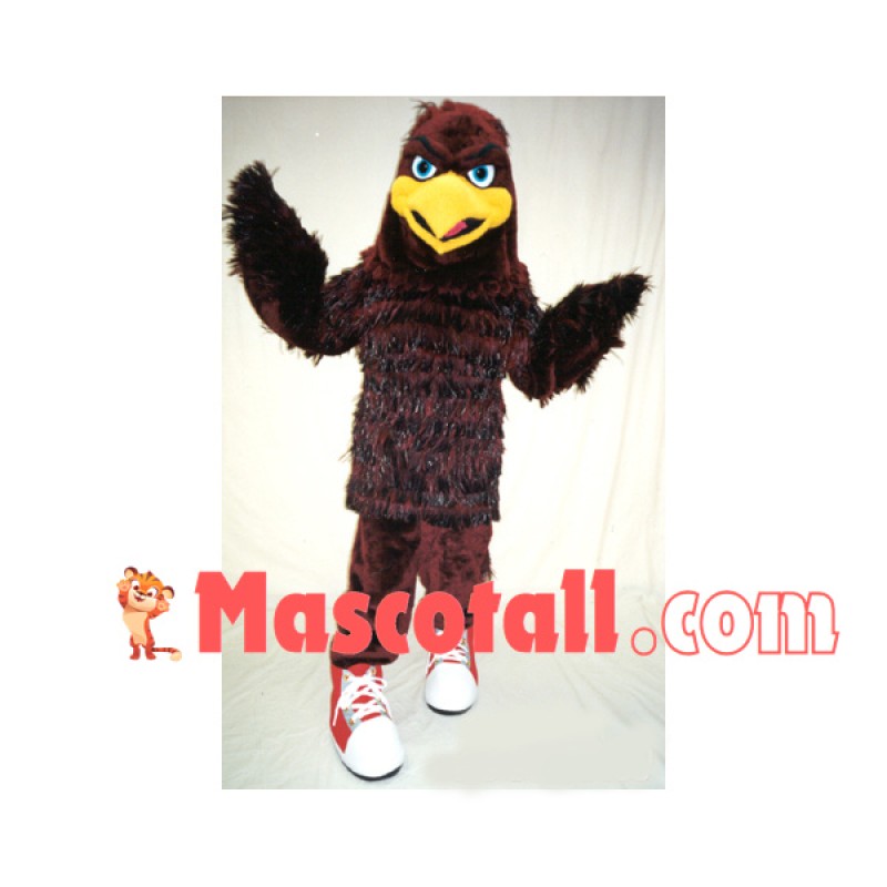 Messy Furry Eagle With Sports Shoes Mascot Costume