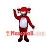 Red Bull With Sign Earrings Mascot Costume