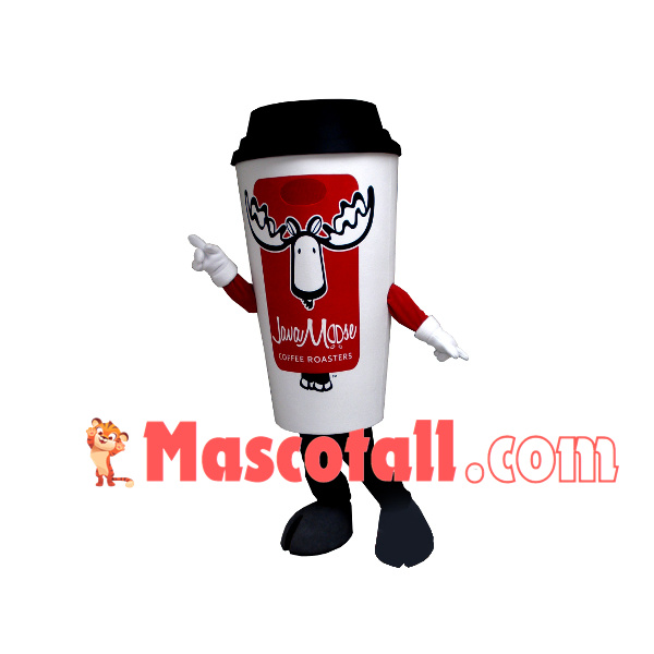 Print Coffee Cup Mascot Costume for Adult