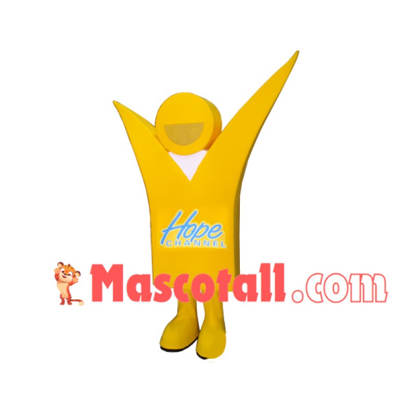 Yellow Logo of TV Channel Mascot Costume
