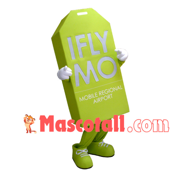 Green Sign of Mobile Regional Airport Mascot Costume