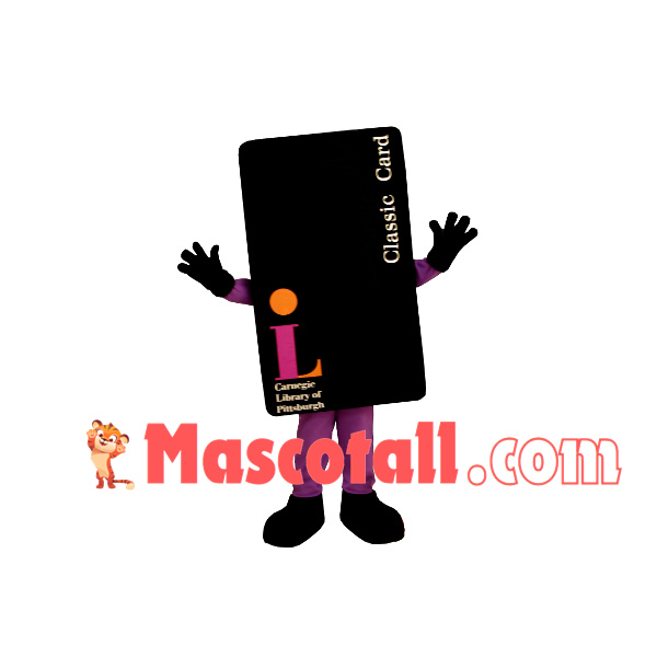 Classic Black Card of The Library Mascot Costume