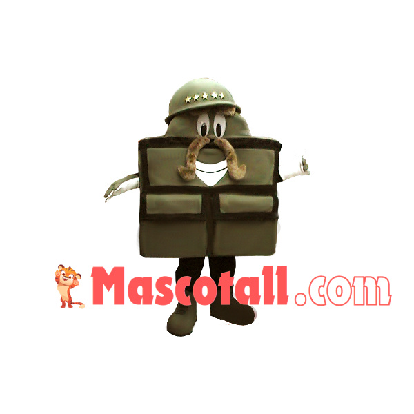 Funny Cartoon Military Canvas Bag Mascot Costume
