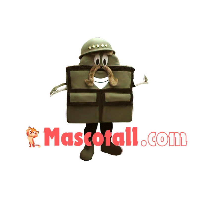 Funny Cartoon Military Canvas Bag Mascot Costume