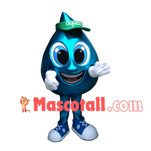 Cartoon Bright Lake Blue Water Drop Mascot Costume