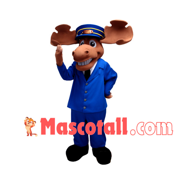 Power Police Chief Moose Mascot Costume