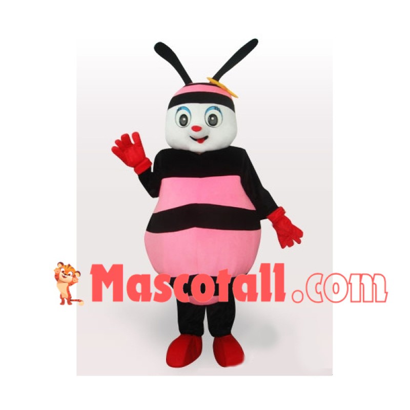 Lightweight Cartoon Pink Bee Mascot Costume