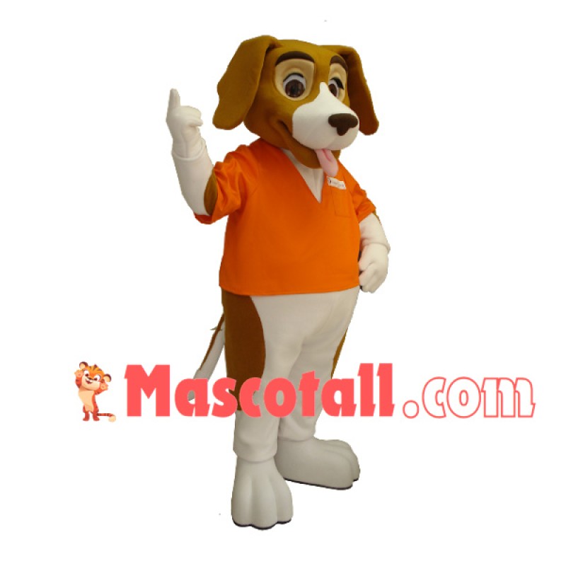 Optimistic the Staff Dog Mascot Costume