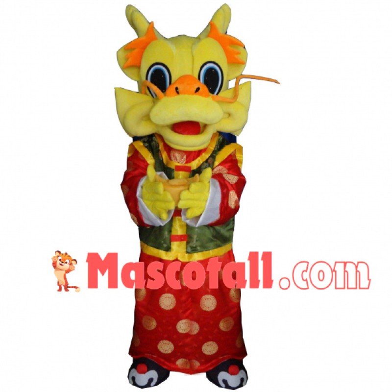Chinese Traditional Fortune Dragon Mascot Costume
