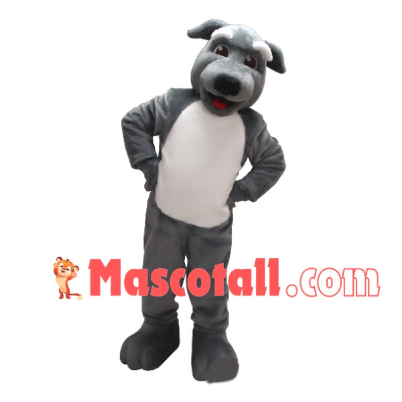 Frank Dog With White Eyebrows Mascot Costume