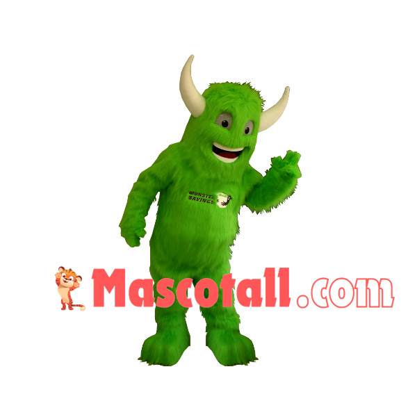 Customized Green Long Wool Monster Mascot Costume