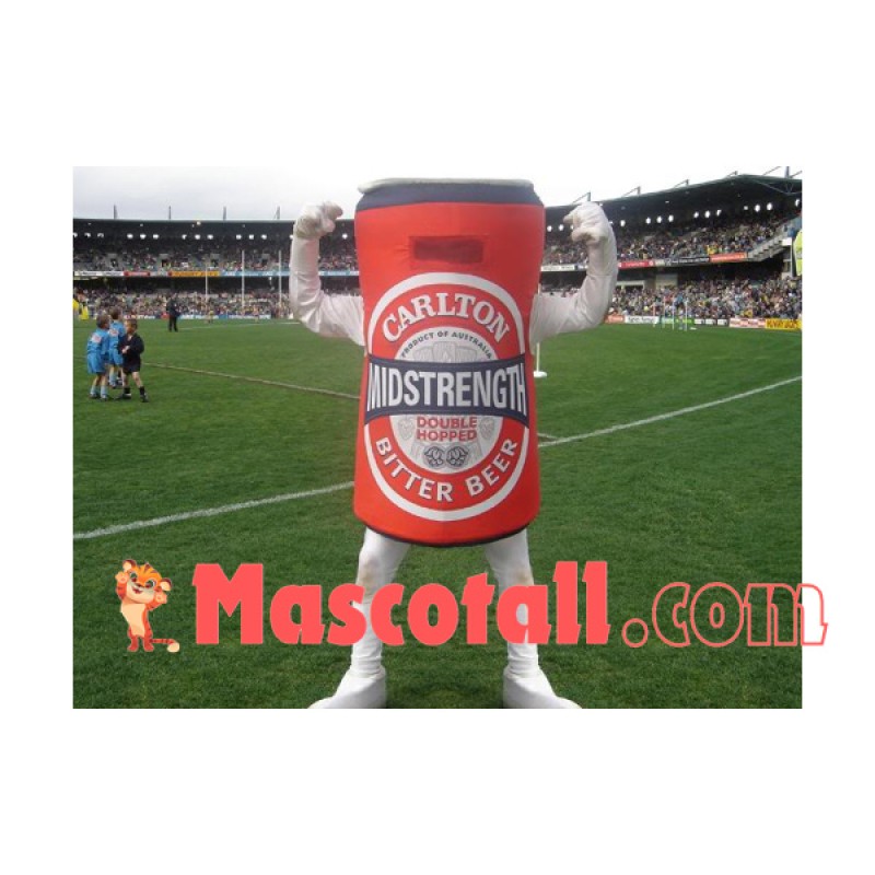 Red Beer Can of The University Mascot Costume