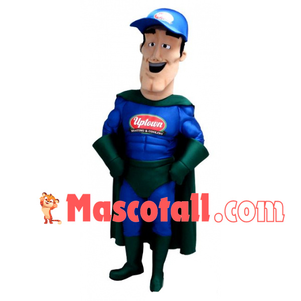 Long-faced Superhero of The College Mascot Costume