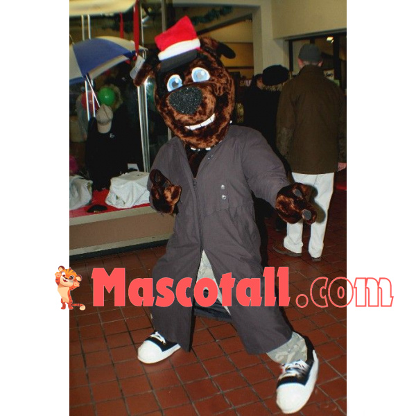 Hilarious Christmas Brown Dog Mascot Costume