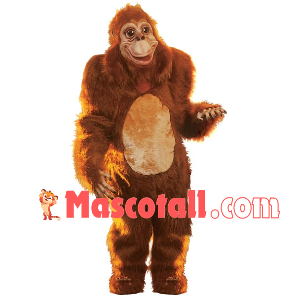 Giant Wild Longhair Orangutan Mascot Costume