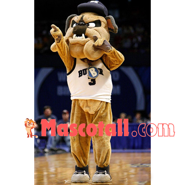 Lively Performing Bulldog Mascot Costume