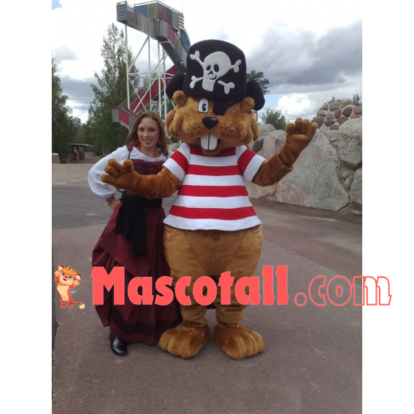 Pirate Squirrel Mascot Costume For The Outdoor Show