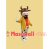 Spotted Cow In the Cardigan Jacket Mascot Costume
