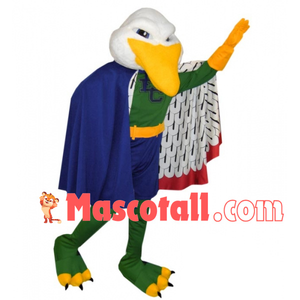 Fat-headed Green Duck In Cloak Mascot Costume